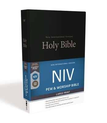 NIV, Pew and Worship Bible, Large Print, Hardcover, Black by Zondervan