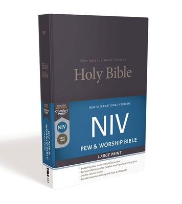 NIV, Pew and Worship Bible, Large Print, Hardcover, Blue by Zondervan