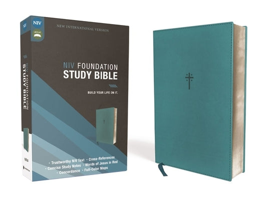 Niv, Foundation Study Bible, Leathersoft, Teal, Red Letter by Zondervan