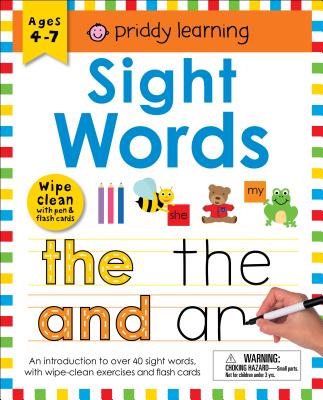 Wipe Clean Workbook: Sight Words (Enclosed Spiral Binding): Ages 4-7; Wipe-Clean with Pen & Flash Cards by Priddy, Roger