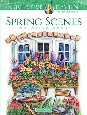 Creative Haven Spring Scenes Coloring Book by Goodridge, Teresa
