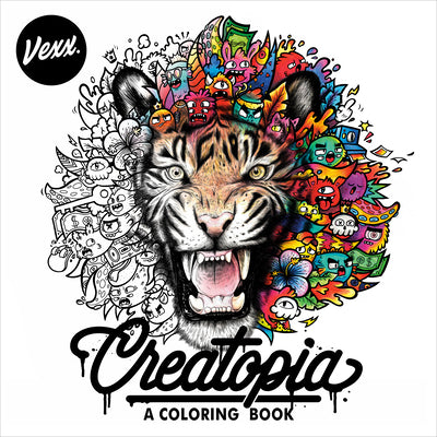 Creatopia: A Coloring Book by Vexx