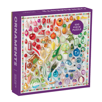 Rainbow Ornaments 500 Piece Puzzle by Galison