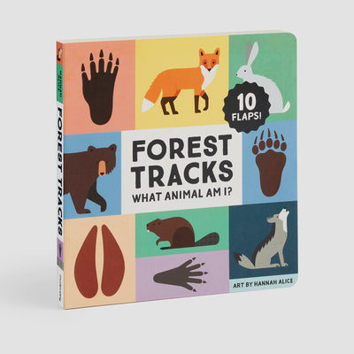 Forest Tracks: What Animal Am I? Lift-The-Flap Board Book by Mudpuppy