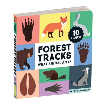 Forest Tracks: What Animal Am I? Lift-The-Flap Board Book by Mudpuppy