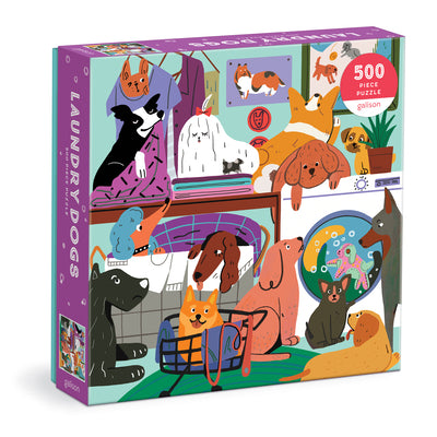 Laundry Dogs 500 Piece Puzzle by Galison Mudpuppy