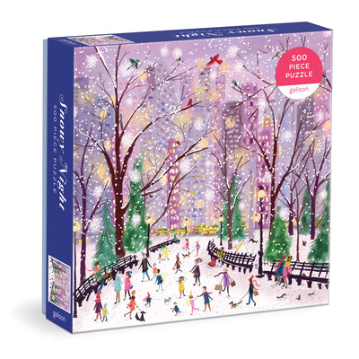 Snowy Night 500 Piece Puzzle by Galison Mudpuppy