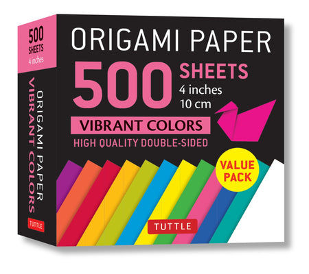 Origami Paper 500 Sheets Vibrant Colors 4 (10 CM): Tuttle Origami Paper: Double-Sided Origami Sheets Printed with 12 Different Colors by Tuttle Studio