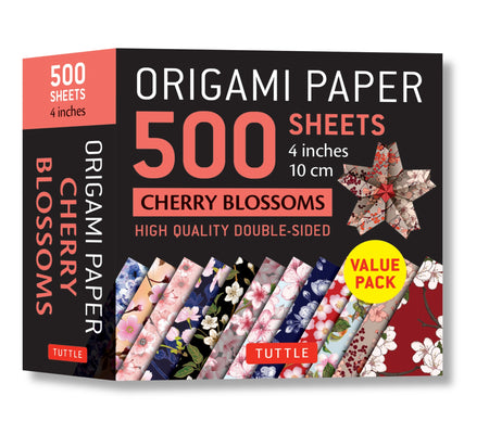 Origami Paper 500 Sheets Cherry Blossoms 4 (10 CM): Tuttle Origami Paper: Double-Sided Origami Sheets Printed with 12 Different Illustrated Patterns by Tuttle Studio