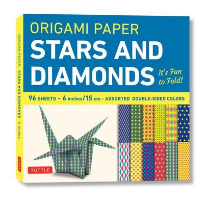 Origami Paper 96 Sheets - Stars and Diamonds 6 Inch (15 CM): Tuttle Origami Paper: Origami Sheets Printed with 12 Different Patterns: Instructions for by Tuttle Publishing