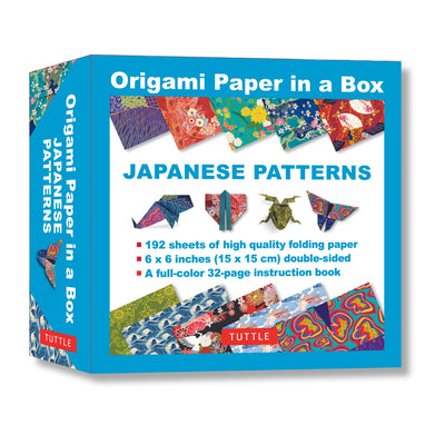 Origami Paper in a Box - Japanese Patterns: 192 Sheets of Tuttle Origami Paper: 6x6 Inch Origami Paper Printed with 10 Different Patterns: 32-Page Ins by Tuttle Studio