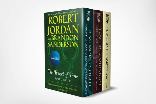Wheel of Time Premium Boxed Set V: Book 13: Towers of Midnight, Book 14: A Memory of Light, Prequel: New Spring by Jordan, Robert