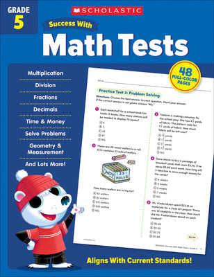 Scholastic Success with Math Tests Grade 5 by Scholastic Teaching Resources