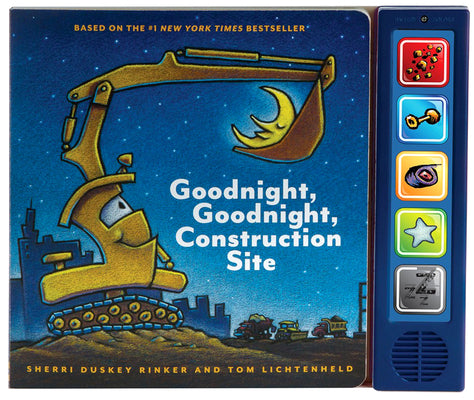 Goodnight Goodnight Construction Site Sound Book: (Construction Books for Kids, Books with Sound for Toddlers, Children's Truck Books, Read Aloud Book by Rinker, Sherri Duskey