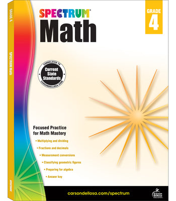 Spectrum Math Workbook, Grade 4 by Spectrum