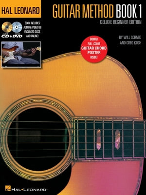 Hal Leonard Guitar Method - Book 1, Deluxe Beginner Edition: Includes Audio & Video on Discs and Online Plus Guitar Chord Poster by Schmid, Will