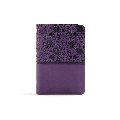 KJV Large Print Compact Reference Bible, Purple Leathertouch by Holman Bible Staff