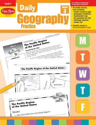 Daily Geography Practice Grade 3: EMC 3712 by Evan-Moor Educational Publishers