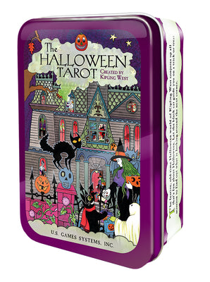 The Halloween Tarot in a Tin [With Instruction Booklet] by West, Kipling