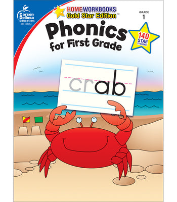 Phonics for First Grade, Grade 1: Gold Star Edition by Carson Dellosa Education