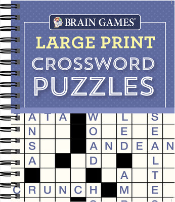Brain Games - Large Print Crossword Puzzles (Purple) by Publications International Ltd
