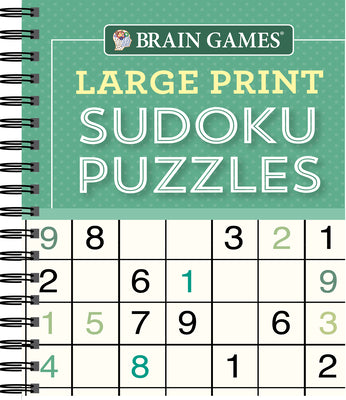 Brain Games - Large Print Sudoku Puzzles (Green) by Publications International Ltd