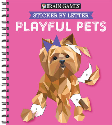 Brain Games - Sticker by Letter: Playful Pets (Sticker Puzzles - Kids Activity Book) by Publications International Ltd