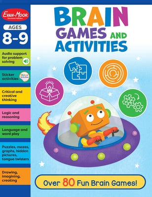 Brain Games and Activities Ages 8 - 9 Workbook by Evan-Moor Educational Publishers