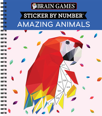 Brain Games - Sticker by Number: Amazing Animals by Publications International Ltd