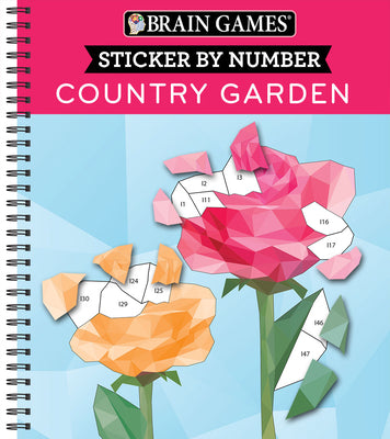 Brain Games - Sticker by Number: Country Garden by Publications International Ltd