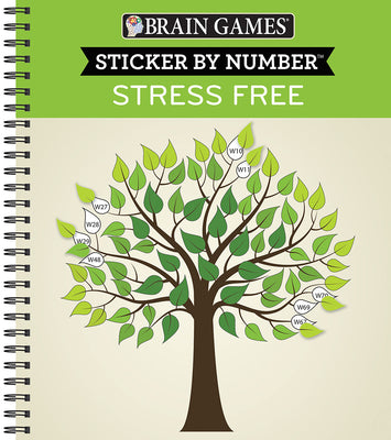Brain Games - Sticker by Number: Stress Free (28 Images to Sticker) by Publications International Ltd
