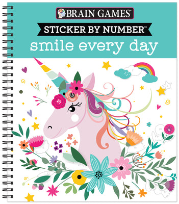 Brain Games - Sticker by Number: Smile Every Day by Publications International Ltd