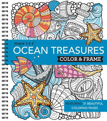 Color & Frame - Ocean Treasures (Adult Coloring Book) by New Seasons