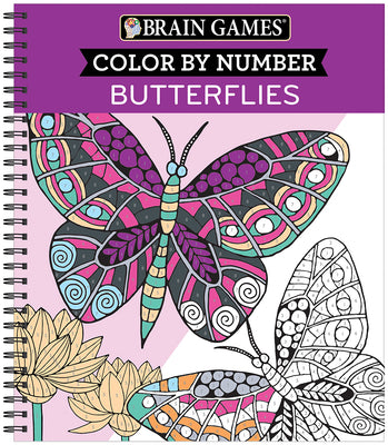 Brain Games - Color by Number: Butterflies by New Seasons