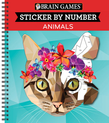 Brain Games - Sticker by Number: Animals (28 Images to Sticker) by Publications International Ltd