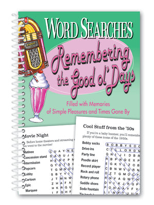Word Searches Remembering the Good Ol' Days by Editors, Product Concept