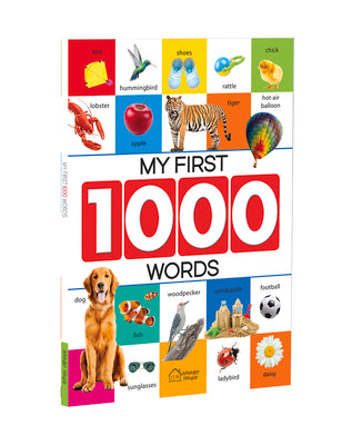 My First 1000 Words: Early Learning Picture Book to Learn Alphabet, Numbers, Shapes and Colours, Transport, Birds and Animals, Professions, by Wonder House Books