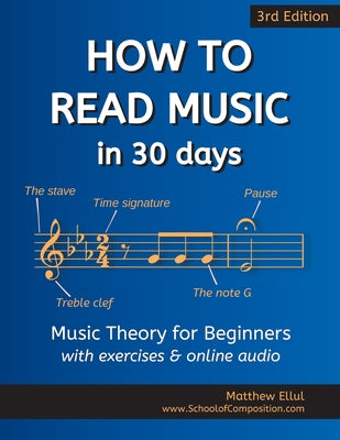 How to Read Music in 30 Days: Music Theory for Beginners - with exercises & online audio by Ellul, Matthew