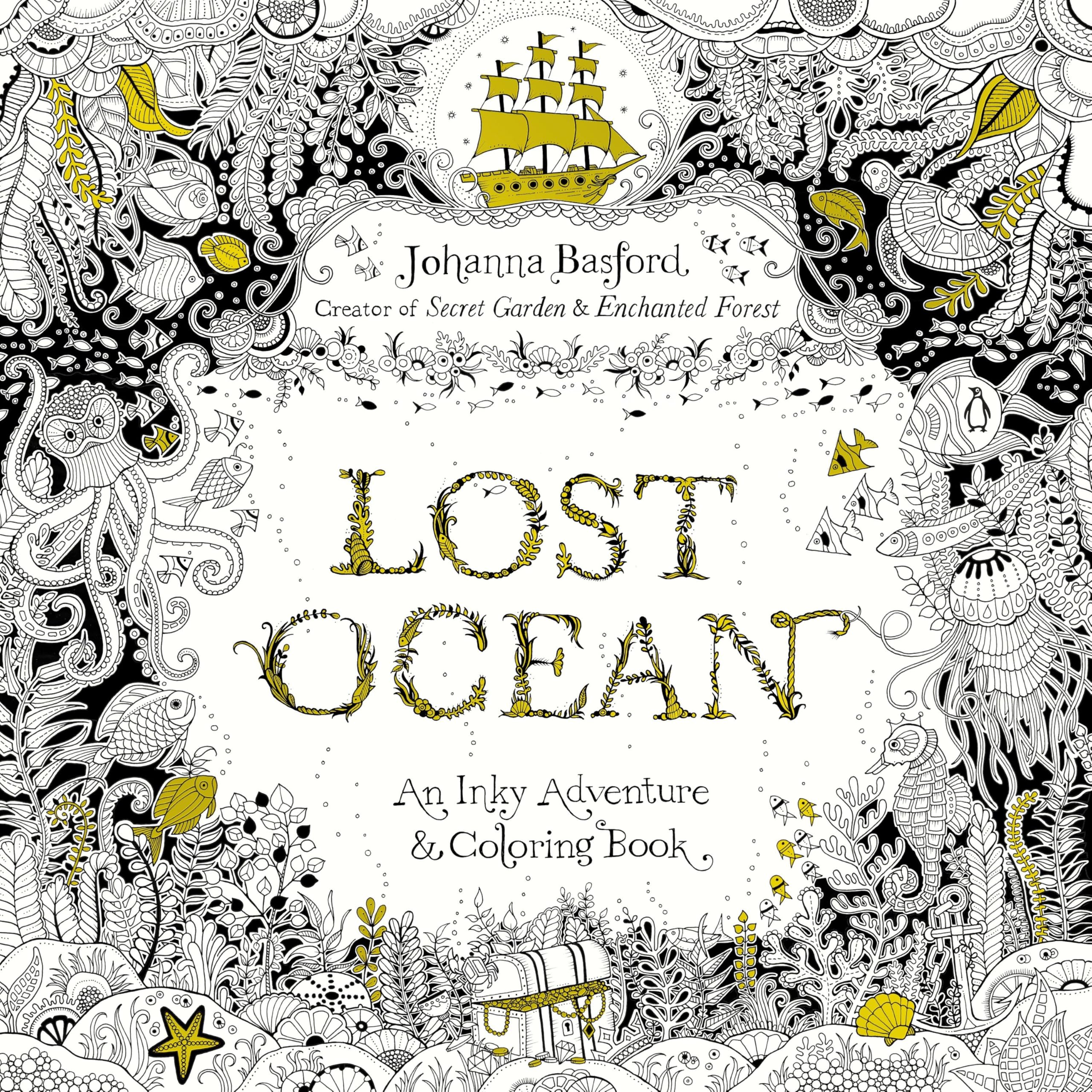 Lost Ocean: An Inky Adventure and Coloring Book for Adults by Basford, Johanna