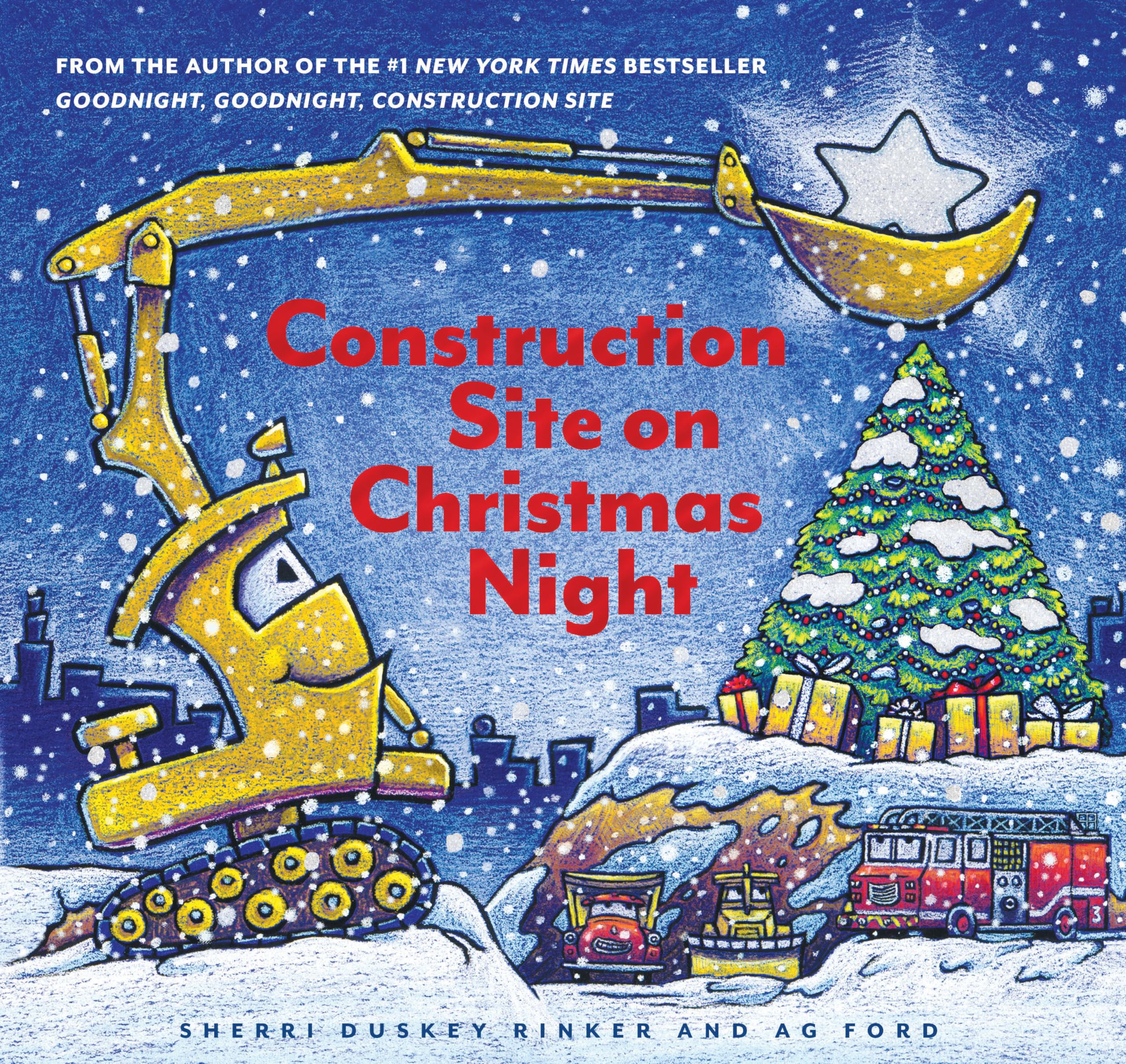 Construction Site on Christmas Night: (Christmas Book for Kids, Children's Book, Holiday Picture Book) by Rinker, Sherri Duskey